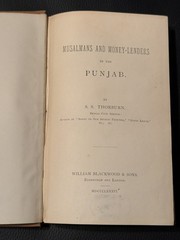 Musalmans And Money-Lenders In The Punjab 1886 FIRST ED Thorburn India Pakistan