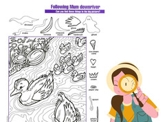 English Find the Hidden Pictures Game Activity Worksheets for Children