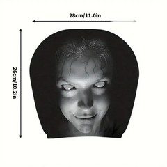 2pcs Ghost Face Headrest Covers,Scary Face Printing Auto Seat Universal Elastic