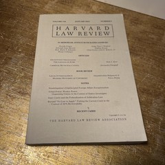 Harvard Law Review Vol 134 No 3 Ruth Bader Ginsburg In Memoriam Issue Jan. 2021