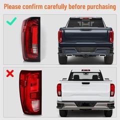 Full LED Tail Light Assembly Compatible with GMC Sierra 1500/2500HD/3500HD 2019-
