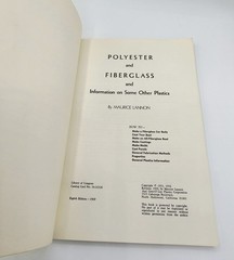 Vintage Handbook Polyester and Fiberglass & Information on Some Other Plastics