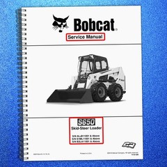 BOBCAT S650 SKID-STEER LOADER SERVICE MANUAL, WIRE BINDING – COVERING – FOLDOUTS
