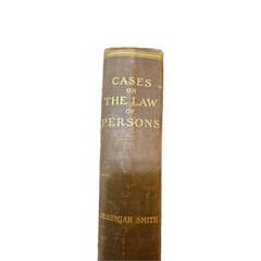 Cases On The Law of Persons Jeremiah Smith 1889 Harvard Law Review Publishing