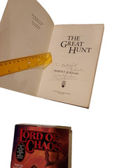 Wheel of Time Lot 8 bks, 6 signed most 1st print Robert Jordan condition varies