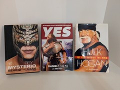 WWE Wrestling Autobiography HC Lot Hulk Hogan Daniel Bryan Rey Mysterio Memoirs