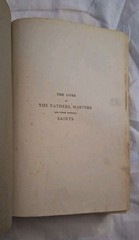 Butler’s Lives of the Fathers, Martyrs and Other Saints: Vol. III, Good Con FNDD