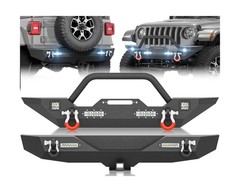 for JL JLU Front and Rear Bumpers Compatible with 2018-2026 Jeep Wrangler JL …
