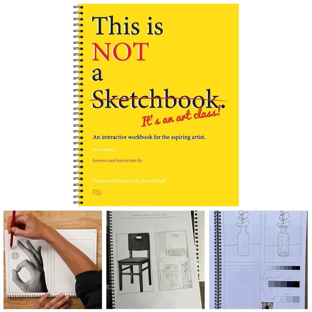 This Is Not a Sketchbook Thick Paper Hardcover Art Class Drawing Book with Lined