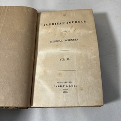 American Journal Medical Sciences 1832 First Edition Book Plates Volume 11