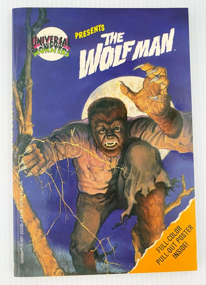 Universal Monsters The Wolf Man Novelization 1992 with Pull Out Poster Werewolf