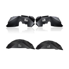 Front and Rear Aluminum Inner Fender Liner Set Compatible with 2007-2018 Wran…