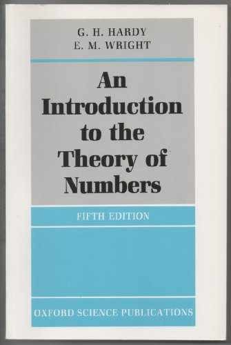 An Introduction to the Theory of – Paperback, by Hardy G. H.; – Very Good