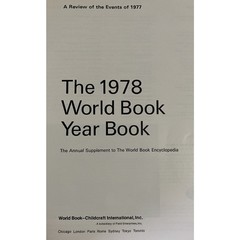 1978 The World Book Encyclopedia Yearbook 1977 Year in Review 608 Pages