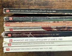 Lot of 8 TV Guide Magazines featuring Cheers Cast – St Louis Edition