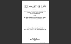 BLACK’S LAW DICTIONARY, 1st Edition 1891 and 2nd Edition 1910 Law Book on CD-ROM