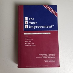 FYI For Your Improvement 3rd Edition Development Coaching Guide Lombardo