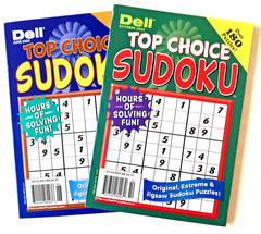 NEW Lot 2 Penny Press Dell Sudoku Top Choice Original Extreme Jigsaw Puzzle Bks