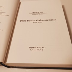 Basic Electrical Measurements 2nd Ed Hardcover Melville Stout Prentice Hall 1962