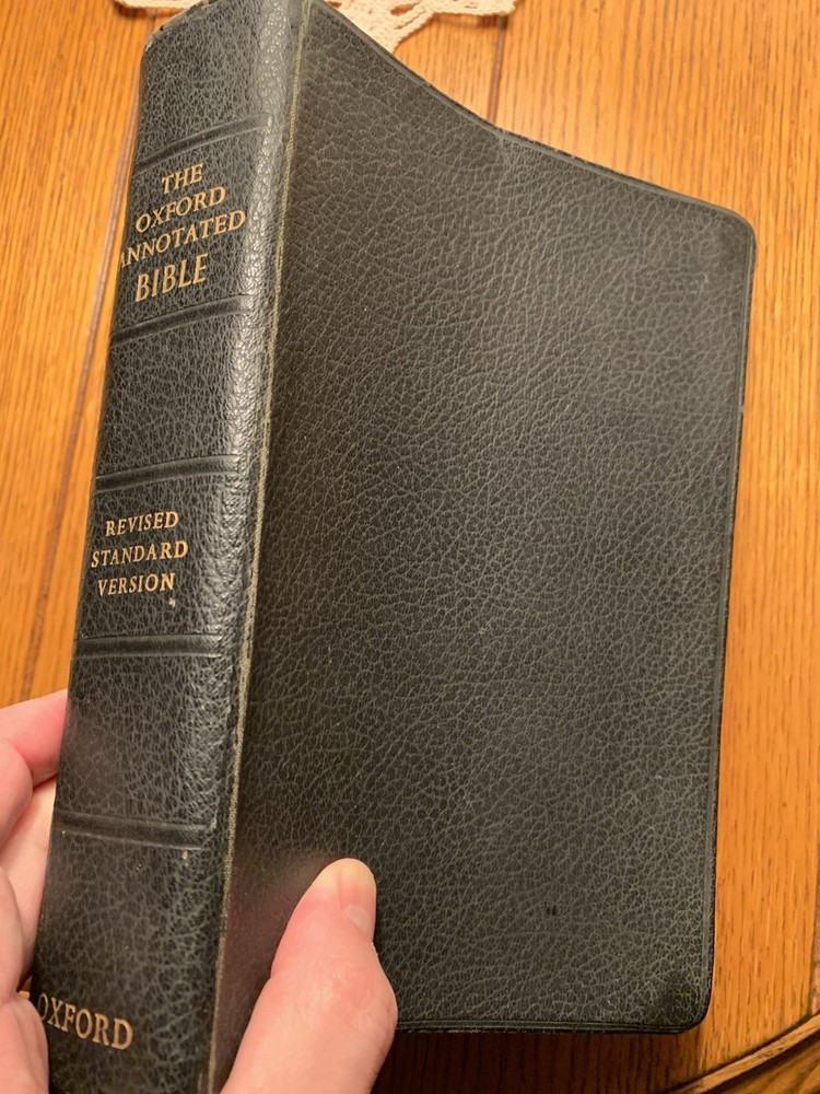 OXFORD ANNOTATED BIBLE RSV Revised Standard Version LEATHER 1962 Old & New Test