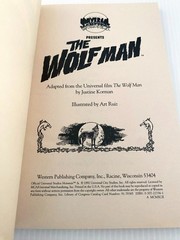 Universal Monsters The Wolf Man Novelization 1992 with Pull Out Poster Werewolf