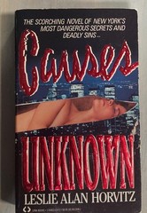 Causes Unknown Leslie Alan Horvitz 1989 Lynx 1st ed. Signed Horror, Thriller