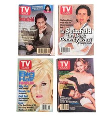 TV Guide Magazines Lot Of 4 Bruce Willis Seinfeld Jenny McCarthy Vintage 89-97